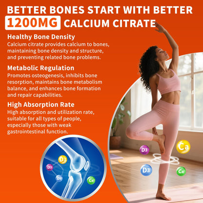(2 Pack) Calcium Citrate 1200 mg with Vitamin D3 Gummies for Women & Men,Calcium Supplements for Bone & Teeth Support,High Absorption - Easy to Digest, - dailyvitalstore