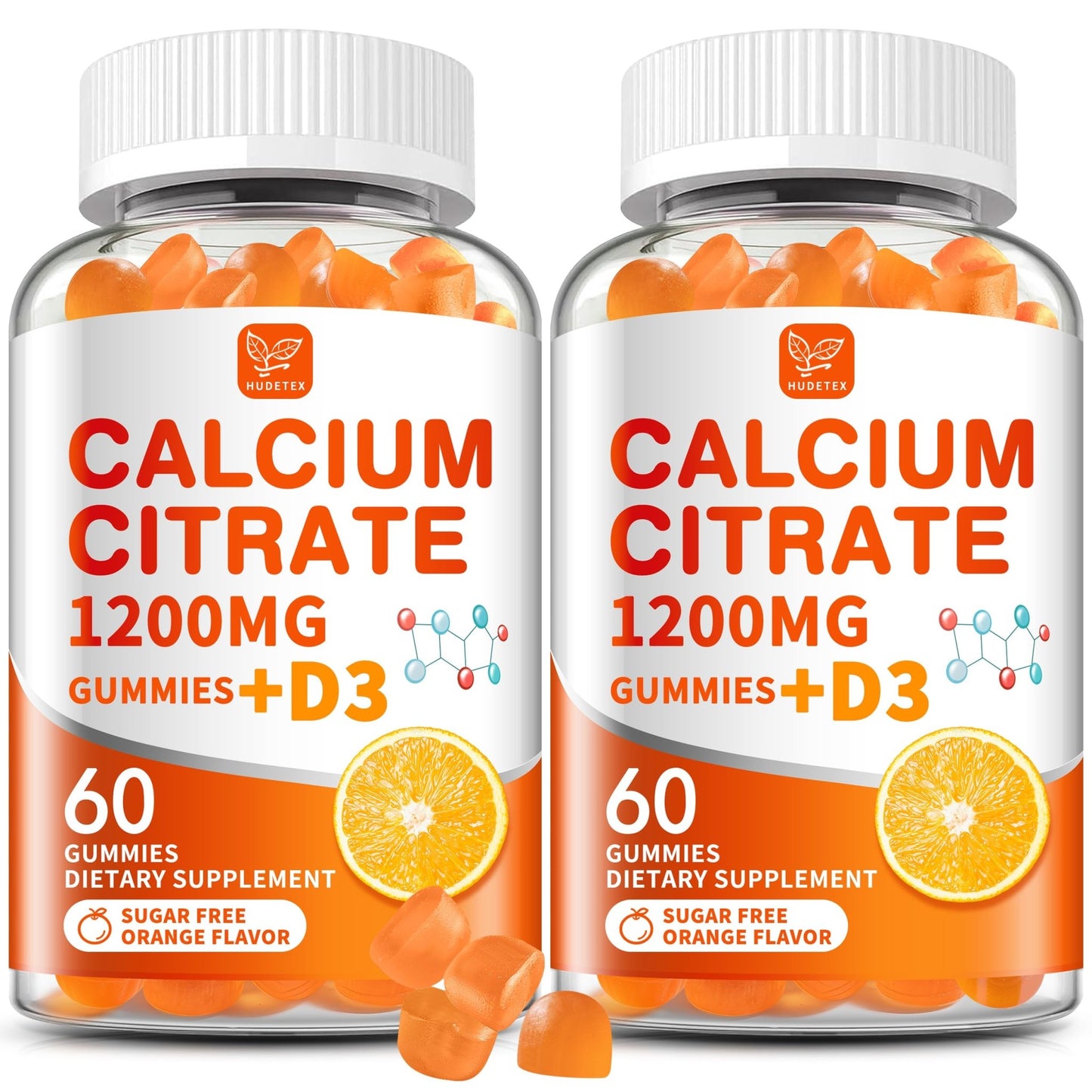 (2 Pack) Calcium Citrate 1200 mg with Vitamin D3 Gummies for Women & Men,Calcium Supplements for Bone & Teeth Support,High Absorption - Easy to Digest, - dailyvitalstore