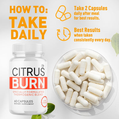 (2 Pack) Citrus Burn Capsules, Official CitrusBurn Pills with All Natural Ingredients, Advanced Citrus Burn for Optimal Health & Wellness Support with Premium Vitamins for Women & Men (120 Capsules) - dailyvitalstore