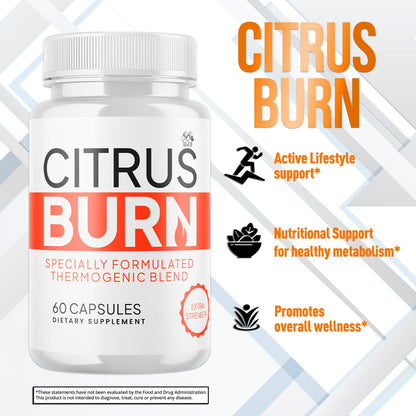 (2 Pack) Citrus Burn Capsules, Official CitrusBurn Pills with All Natural Ingredients, Advanced Citrus Burn for Optimal Health & Wellness Support with Premium Vitamins for Women & Men (120 Capsules) - dailyvitalstore