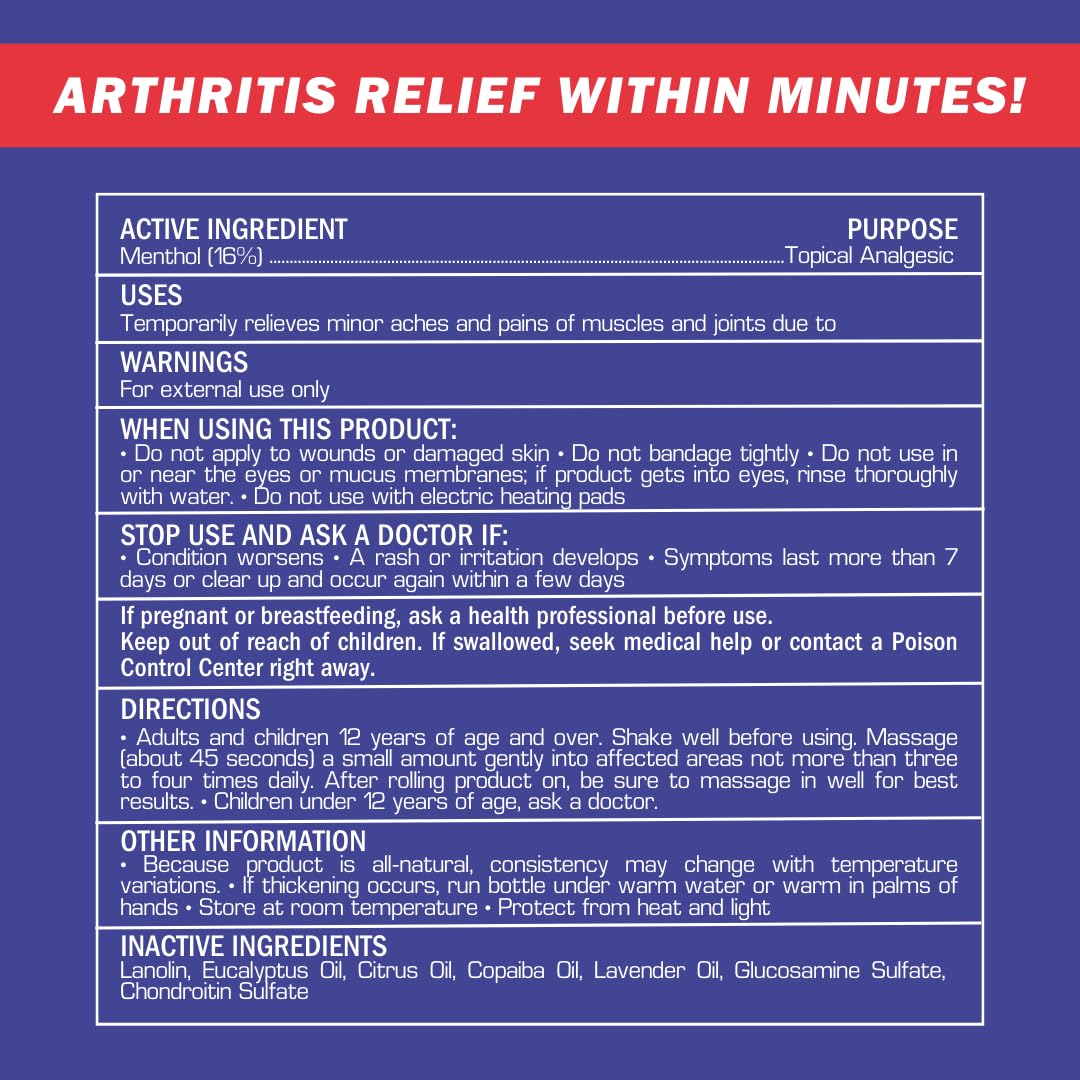 2-Pack | Fast Relief Joint-Ritis | All-Natural | Maximum Relief for Back, Neck, and Joints | As Seen On TV | Easy to Apply, 2 fl oz Roll-On - dailyvitalstore