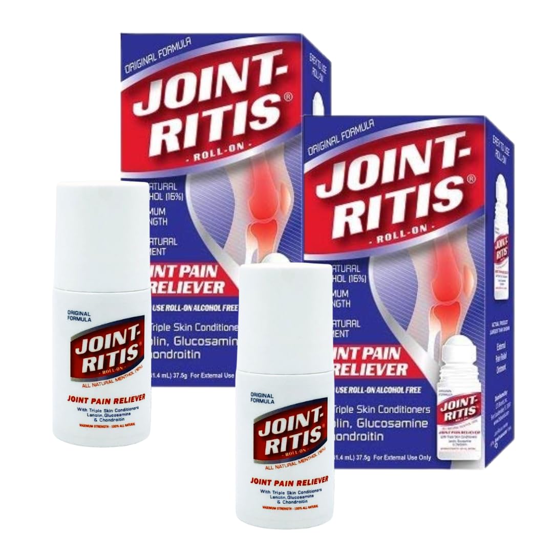 2-Pack | Fast Relief Joint-Ritis | All-Natural | Maximum Relief for Back, Neck, and Joints | As Seen On TV | Easy to Apply, 2 fl oz Roll-On - dailyvitalstore