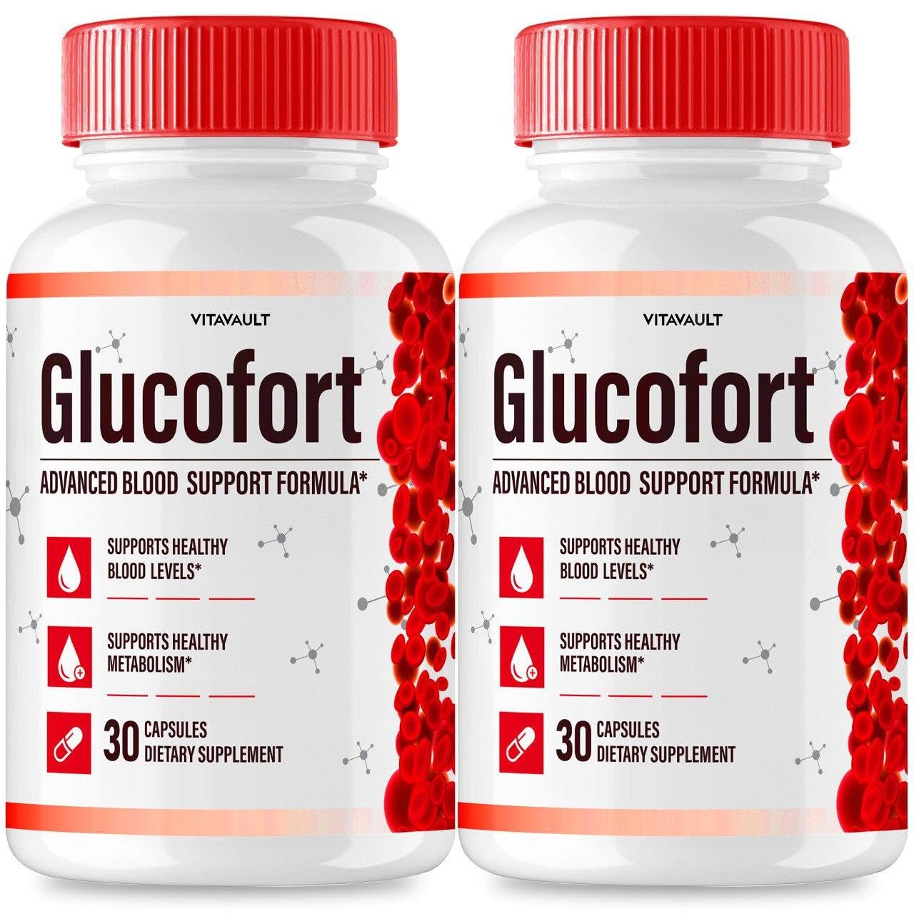 (2 Pack) Glucofort, Max Advanced Blood Support Formula Capsules - dailyvitalstore