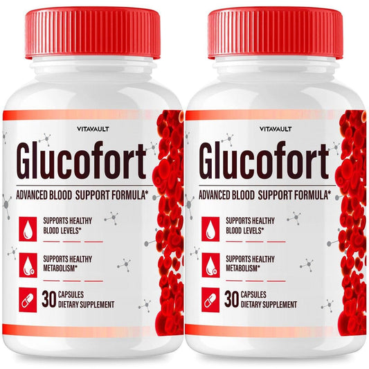 (2 Pack) Glucofort, Max Advanced Blood Support Formula Capsules - dailyvitalstore