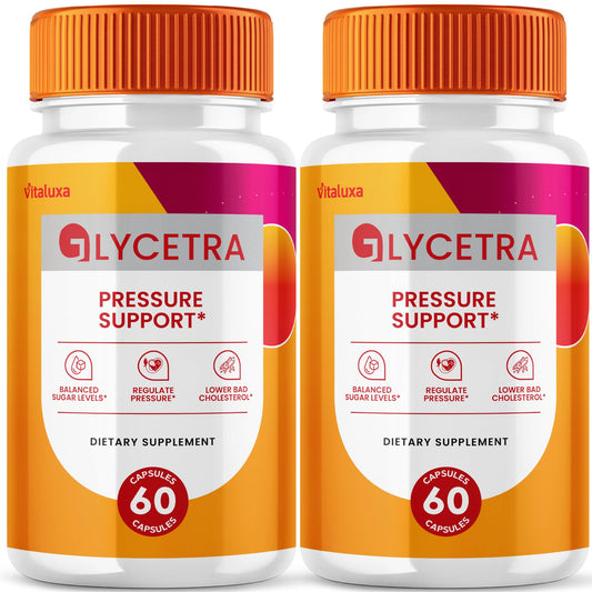 (2 Pack) Glycetra Capsules, Glycetra Blood Support Supplement Advanced Formula Premium Blend All Natural Balance Flow, Glicetra Pills Maximum Strength Glycogen Support Health Wellness Review (120 Ct) - dailyvitalstore