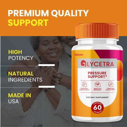 (2 Pack) Glycetra Capsules, Glycetra Blood Support Supplement Advanced Formula Premium Blend All Natural Balance Flow, Glicetra Pills Maximum Strength Glycogen Support Health Wellness Review (120 Ct) - dailyvitalstore