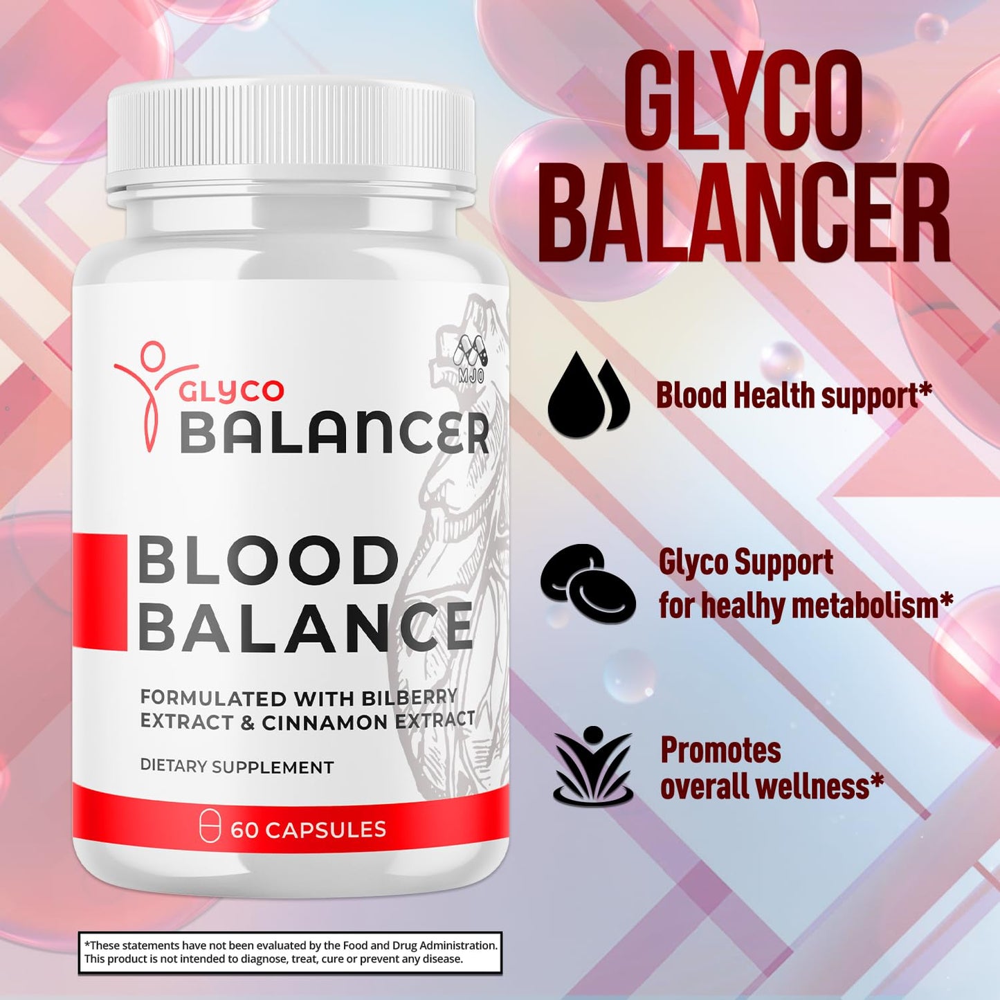 (2 Pack) Glyco Balancer Capsules, Official GlycoBalancer Health Support Pills with All Natural Ingredients, Glyco Balancer Advanced Health Support with Premium Vitamins for Women & Men (120 Capsules) - dailyvitalstore