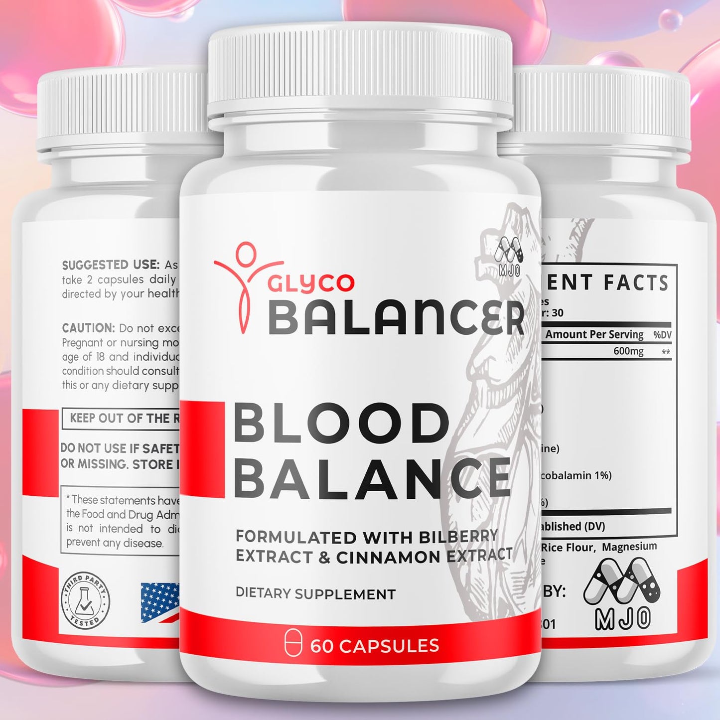 (2 Pack) Glyco Balancer Capsules, Official GlycoBalancer Health Support Pills with All Natural Ingredients, Glyco Balancer Advanced Health Support with Premium Vitamins for Women & Men (120 Capsules) - dailyvitalstore