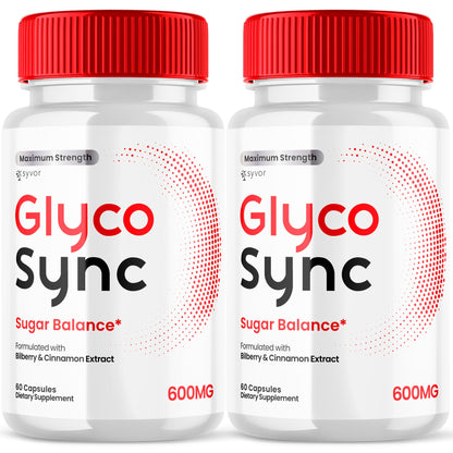 (2 Pack) Glyco Sync Capsules, Official Glyco Sync Balance Pills with All Natural Ingredients, Advanced Formula GlycoSync Joint Health and Wellness Support Max Strength for Men & Women (120 Capsules) - dailyvitalstore