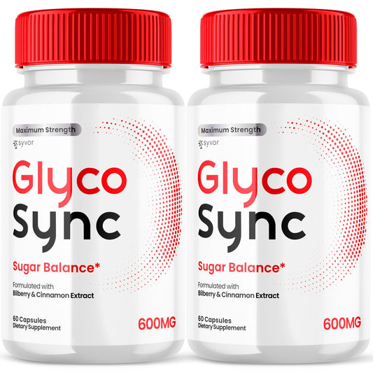 (2 Pack) Glyco Sync Capsules, Official Glyco Sync Balance Pills with All Natural Ingredients, Advanced Formula GlycoSync Joint Health and Wellness Support Max Strength for Men & Women (120 Capsules) - dailyvitalstore