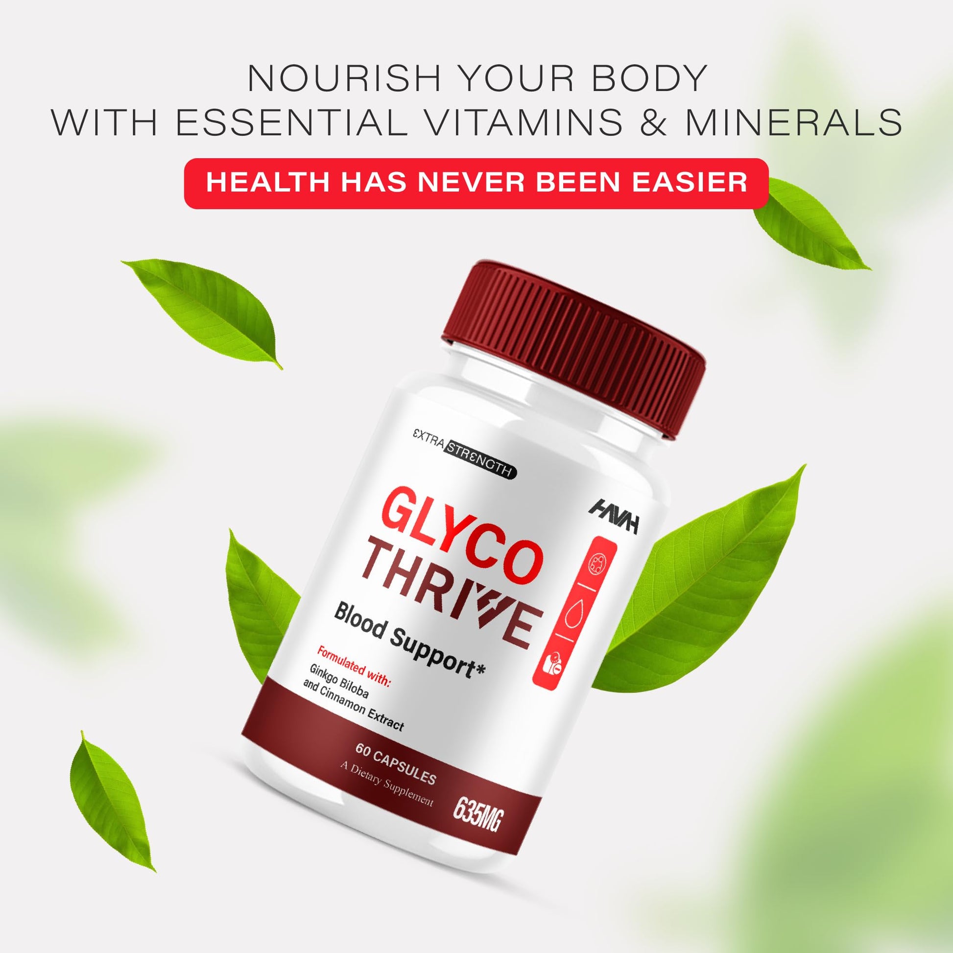 (2 Pack) Glyco Thrive Blood Support GlycoThrive Maximum Strength Capsules, Glyco Thrive Advanced Daily Multivitamin Health and Wellness Supplement, GlycoThrive Health Support Pills (120 Capsules) - dailyvitalstore