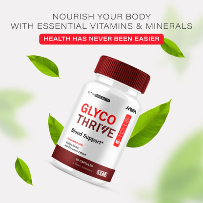 (2 Pack) Glyco Thrive Blood Support GlycoThrive Maximum Strength Capsules, Glyco Thrive Advanced Daily Multivitamin Health and Wellness Supplement, GlycoThrive Health Support Pills (120 Capsules) - dailyvitalstore