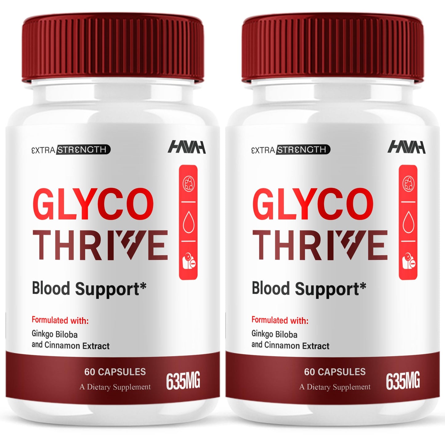 (2 Pack) Glyco Thrive Blood Support GlycoThrive Maximum Strength Capsules, Glyco Thrive Advanced Daily Multivitamin Health and Wellness Supplement, GlycoThrive Health Support Pills (120 Capsules) - dailyvitalstore