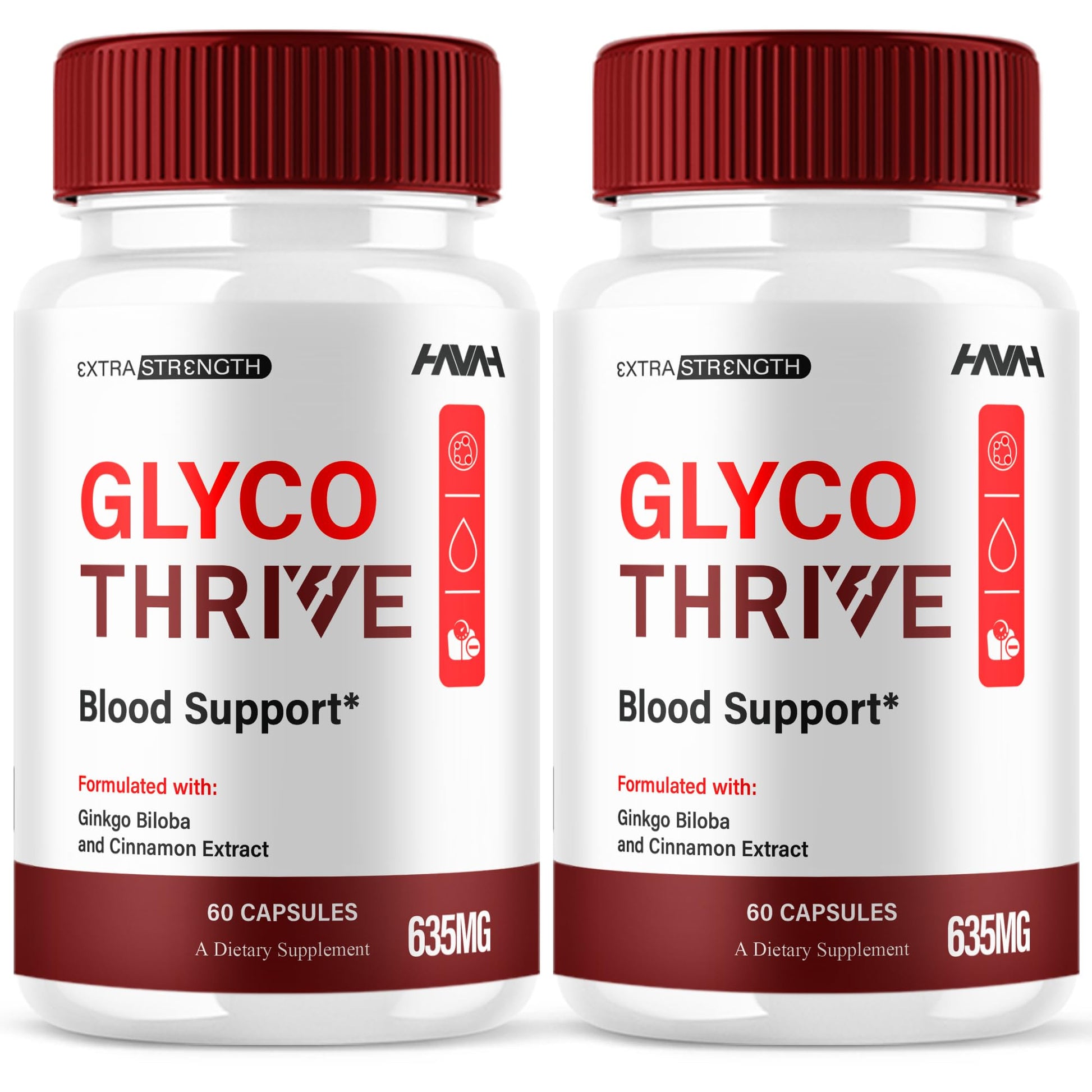 (2 Pack) Glyco Thrive Blood Support GlycoThrive Maximum Strength Capsules, Glyco Thrive Advanced Daily Multivitamin Health and Wellness Supplement, GlycoThrive Health Support Pills (120 Capsules) - dailyvitalstore