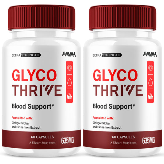 (2 Pack) Glyco Thrive Blood Support GlycoThrive Maximum Strength Capsules, Glyco Thrive Advanced Daily Multivitamin Health and Wellness Supplement, GlycoThrive Health Support Pills (120 Capsules) - dailyvitalstore