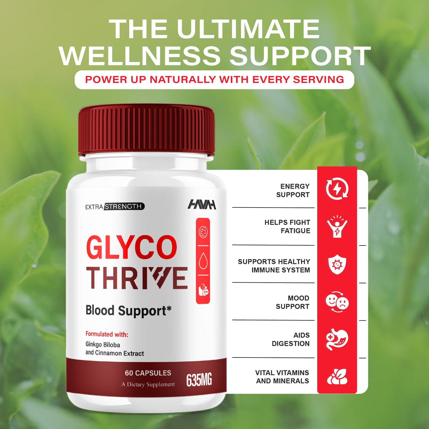 (2 Pack) Glyco Thrive Blood Support GlycoThrive Maximum Strength Capsules, Glyco Thrive Advanced Daily Multivitamin Health and Wellness Supplement, GlycoThrive Health Support Pills (120 Capsules) - dailyvitalstore
