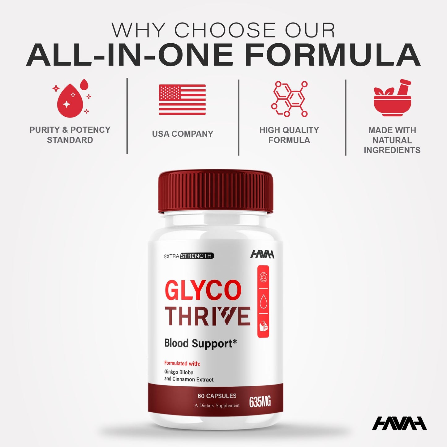 (2 Pack) Glyco Thrive Blood Support GlycoThrive Maximum Strength Capsules, Glyco Thrive Advanced Daily Multivitamin Health and Wellness Supplement, GlycoThrive Health Support Pills (120 Capsules) - dailyvitalstore