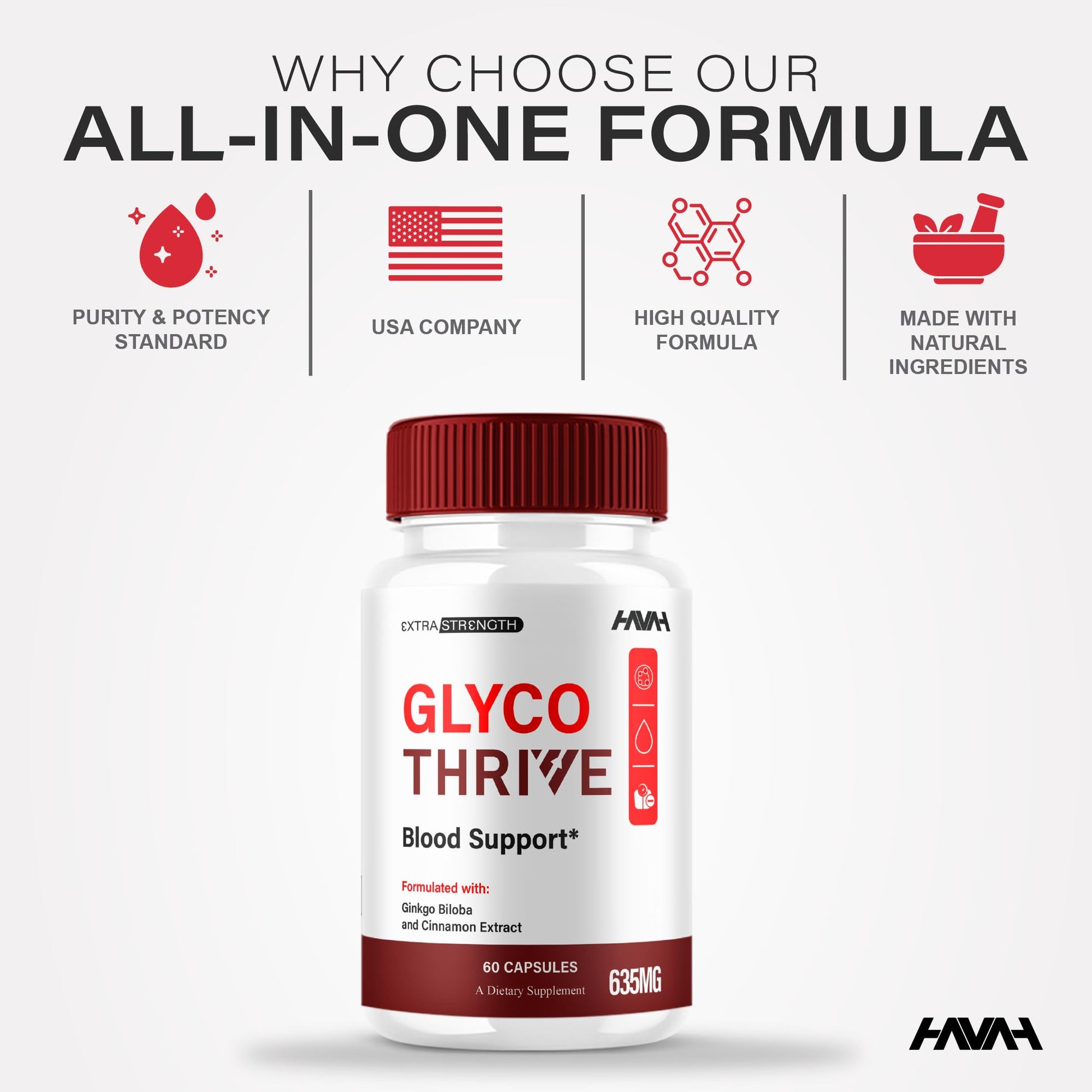 (2 Pack) Glyco Thrive Blood Support GlycoThrive Maximum Strength Capsules, Glyco Thrive Advanced Daily Multivitamin Health and Wellness Supplement, GlycoThrive Health Support Pills (120 Capsules) - dailyvitalstore