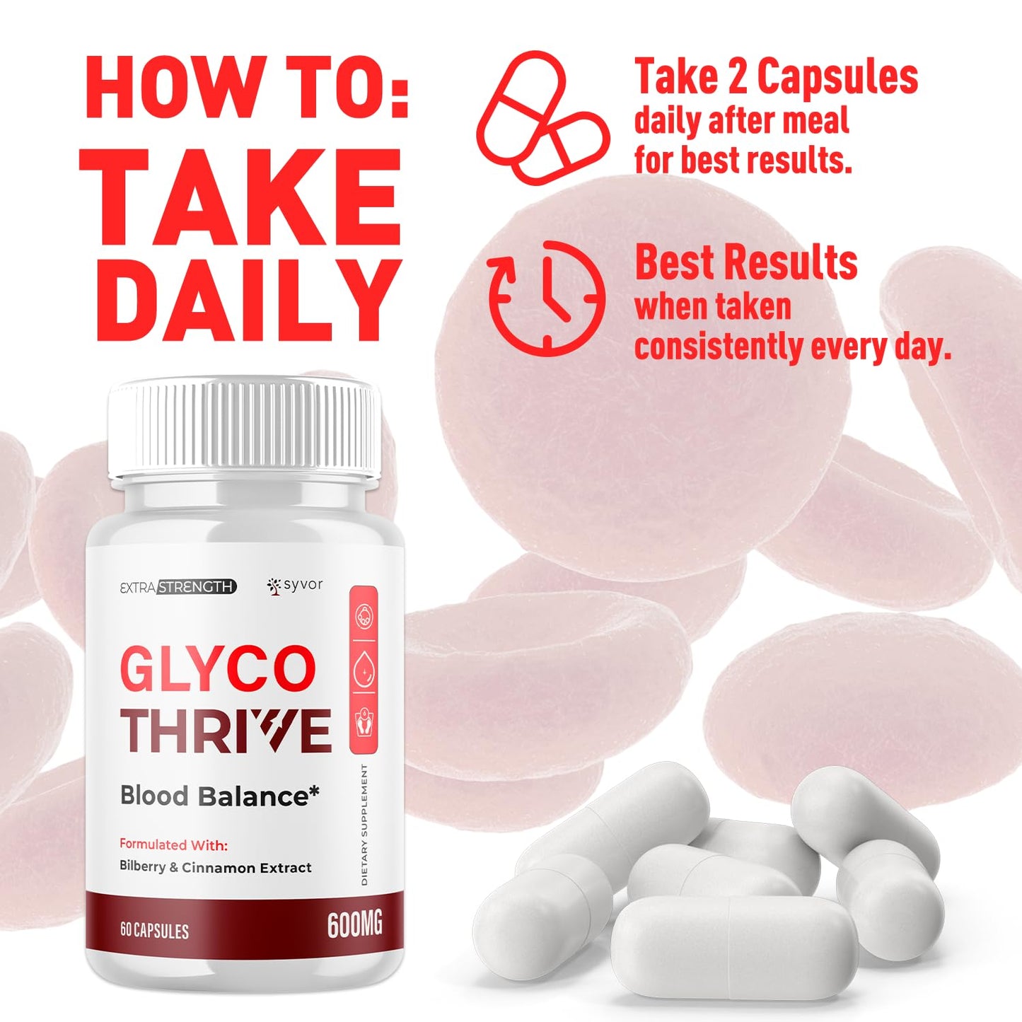 (2 Pack) Glyco Thrive Capsules, Official GlycoThrive Glycogen Support Pills with All Natural Ingredients, Advanced Formula Health Supplement with Max Strength Vitamins for Women & Men (120 Capsules) - dailyvitalstore