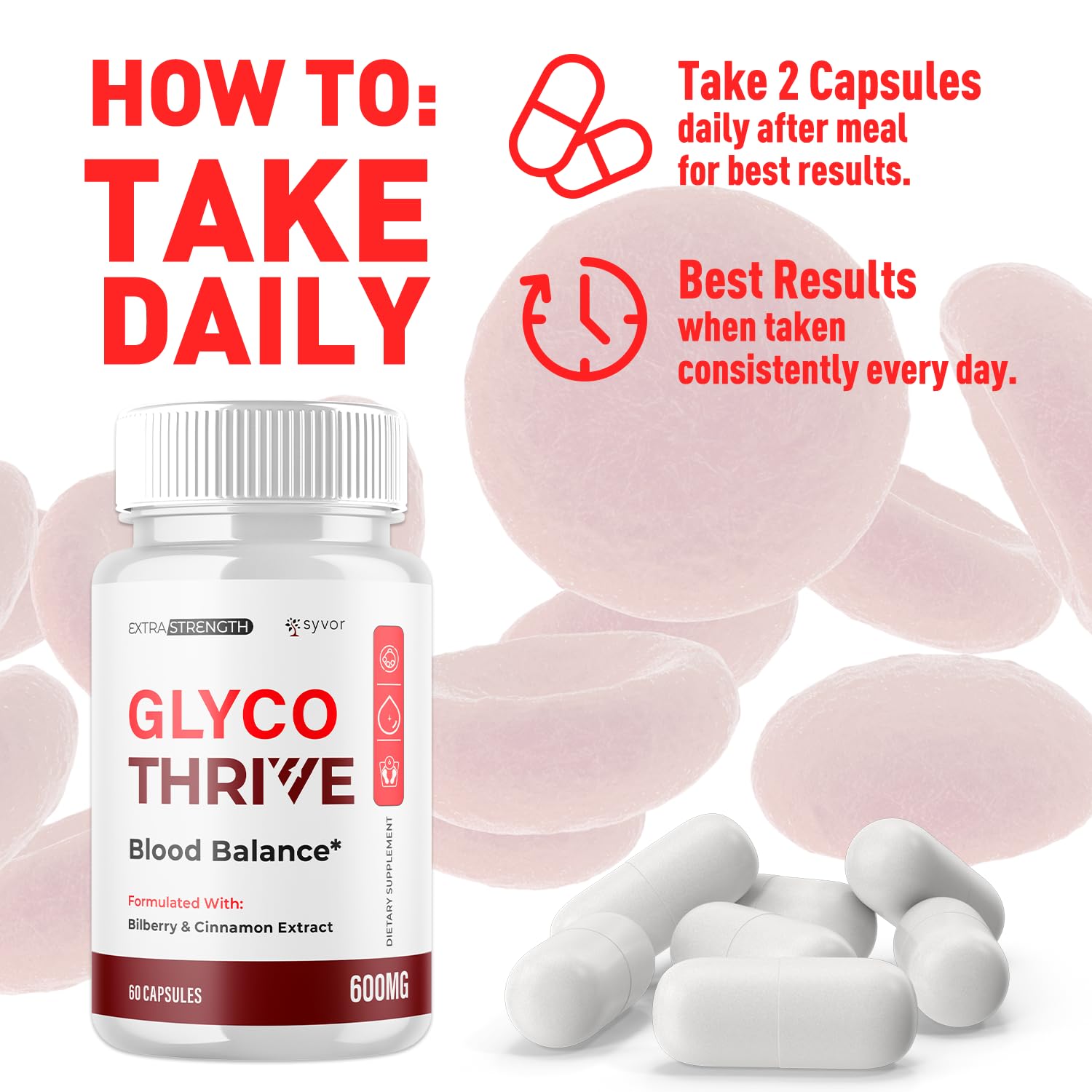 (2 Pack) Glyco Thrive Capsules, Official GlycoThrive Glycogen Support Pills with All Natural Ingredients, Advanced Formula Health Supplement with Max Strength Vitamins for Women & Men (120 Capsules) - dailyvitalstore