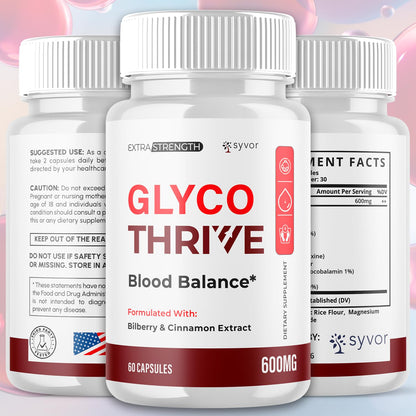 (2 Pack) Glyco Thrive Capsules, Official GlycoThrive Glycogen Support Pills with All Natural Ingredients, Advanced Formula Health Supplement with Max Strength Vitamins for Women & Men (120 Capsules) - dailyvitalstore