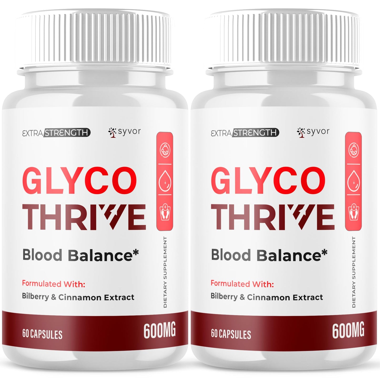 (2 Pack) Glyco Thrive Capsules, Official GlycoThrive Glycogen Support Pills with All Natural Ingredients, Advanced Formula Health Supplement with Max Strength Vitamins for Women & Men (120 Capsules) - dailyvitalstore