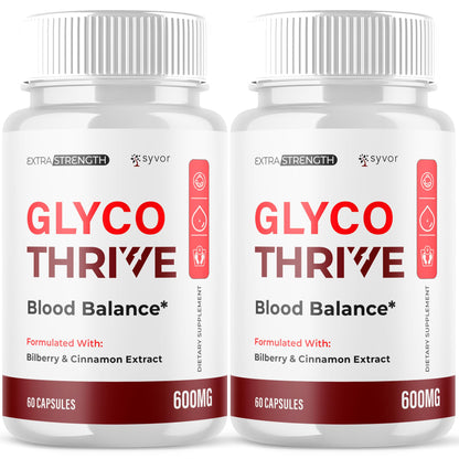 (2 Pack) Glyco Thrive Capsules, Official GlycoThrive Glycogen Support Pills with All Natural Ingredients, Advanced Formula Health Supplement with Max Strength Vitamins for Women & Men (120 Capsules) - dailyvitalstore