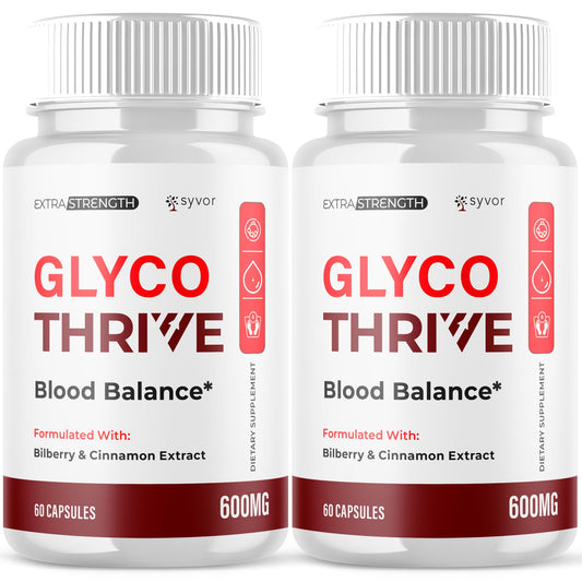 (2 Pack) Glyco Thrive Capsules, Official GlycoThrive Glycogen Support Pills with All Natural Ingredients, Advanced Formula Health Supplement with Max Strength Vitamins for Women & Men (120 Capsules) - dailyvitalstore