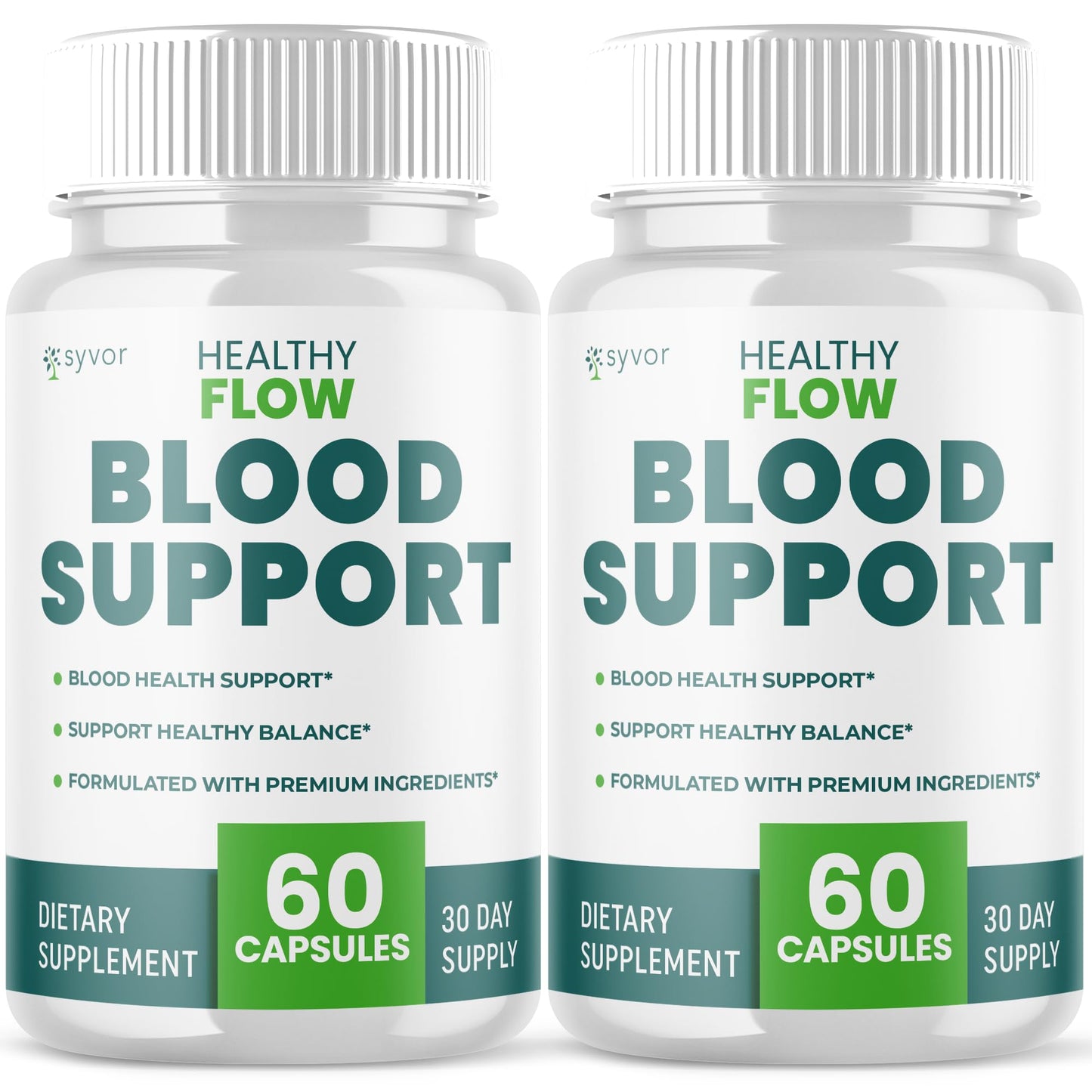 (2 Pack) Healthy Flow Blood Support Capsules, Official Healthy Flow Blood Support Pills with All Natural Ingredients, Advanced Formula Supplement with Premium Vitamins for Men & Women (120 Capsules) - dailyvitalstore