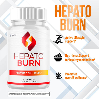 (2 Pack) Hepato Burn Capsules, Official Hepato Burn Pills with All Natural Premium Ingredients, Hepatoburn Energy and Fitness Vitamin Supplement, Hepatoburn Lifestyle Powered by Nature (120 Capsules) - dailyvitalstore