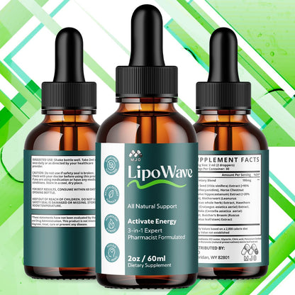 (2 Pack) Lipowave Drops, Official LipoWave Drops with All Natural Ingredients, Advanced Overall Health and Wellness Vitamin Supplement Formula for Maximum Strength Multivitamin Support (60 Servings) - dailyvitalstore