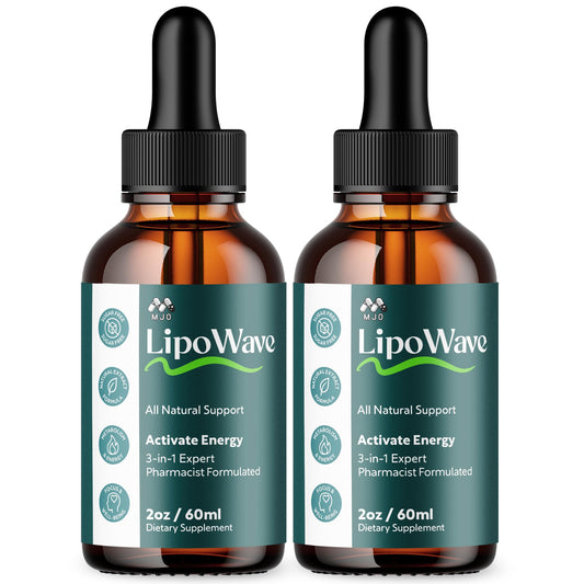 (2 Pack) Lipowave Drops, Official LipoWave Drops with All Natural Ingredients, Advanced Overall Health and Wellness Vitamin Supplement Formula for Maximum Strength Multivitamin Support (60 Servings) - dailyvitalstore