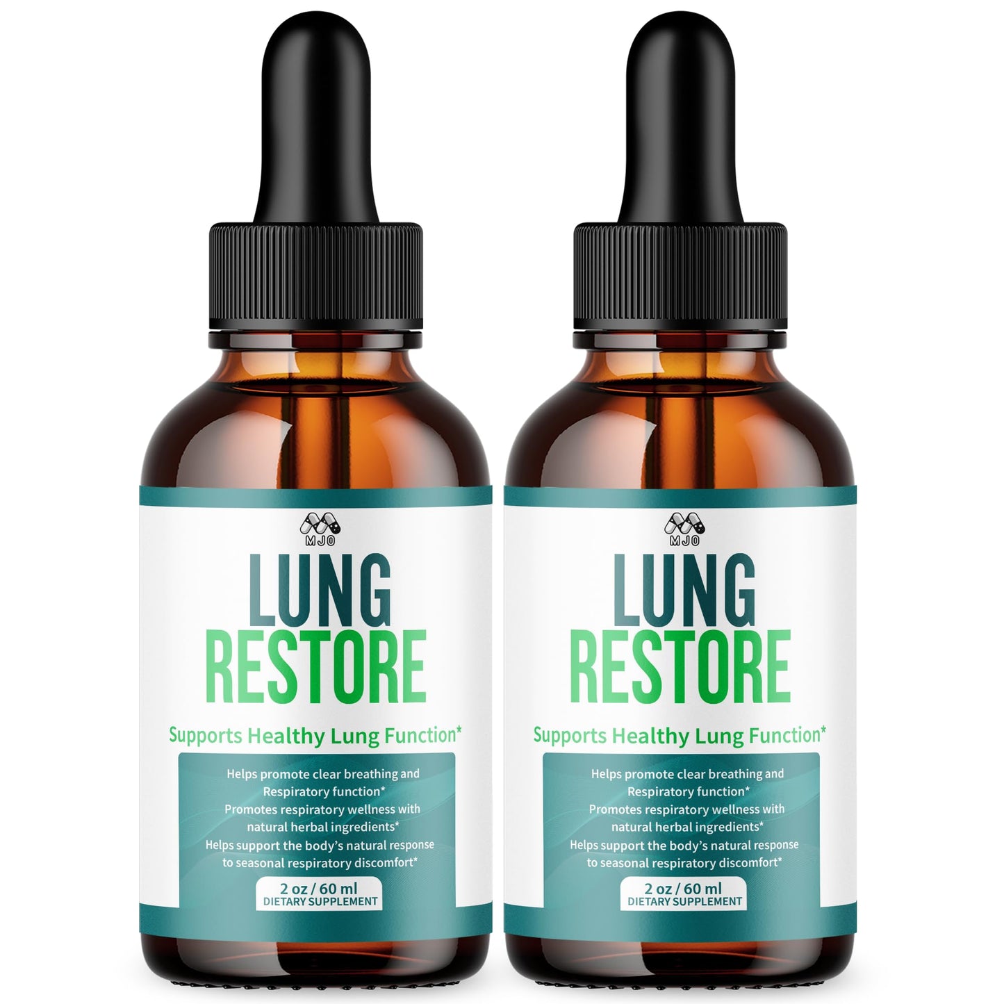 (2 Pack) Lung Restore Drops, Official LungRestore Liquid Supplement Drops with All Natural Ingredients, Lung Restore Advanced Lungs Wellness Support with Premium Vitamins for Women & Men (60 Servings) - dailyvitalstore