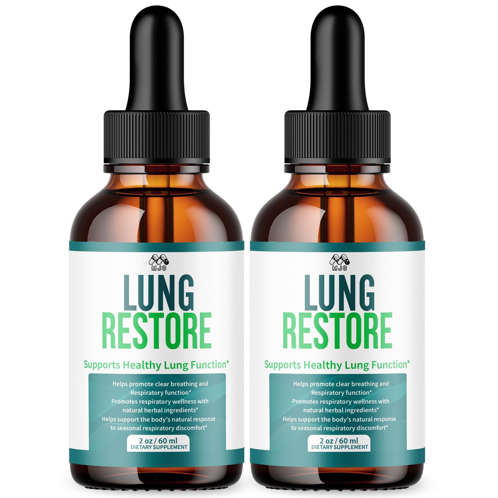 (2 Pack) Lung Restore Drops, Official LungRestore Liquid Supplement Drops with All Natural Ingredients, Lung Restore Advanced Lungs Wellness Support with Premium Vitamins for Women & Men (60 Servings) - dailyvitalstore