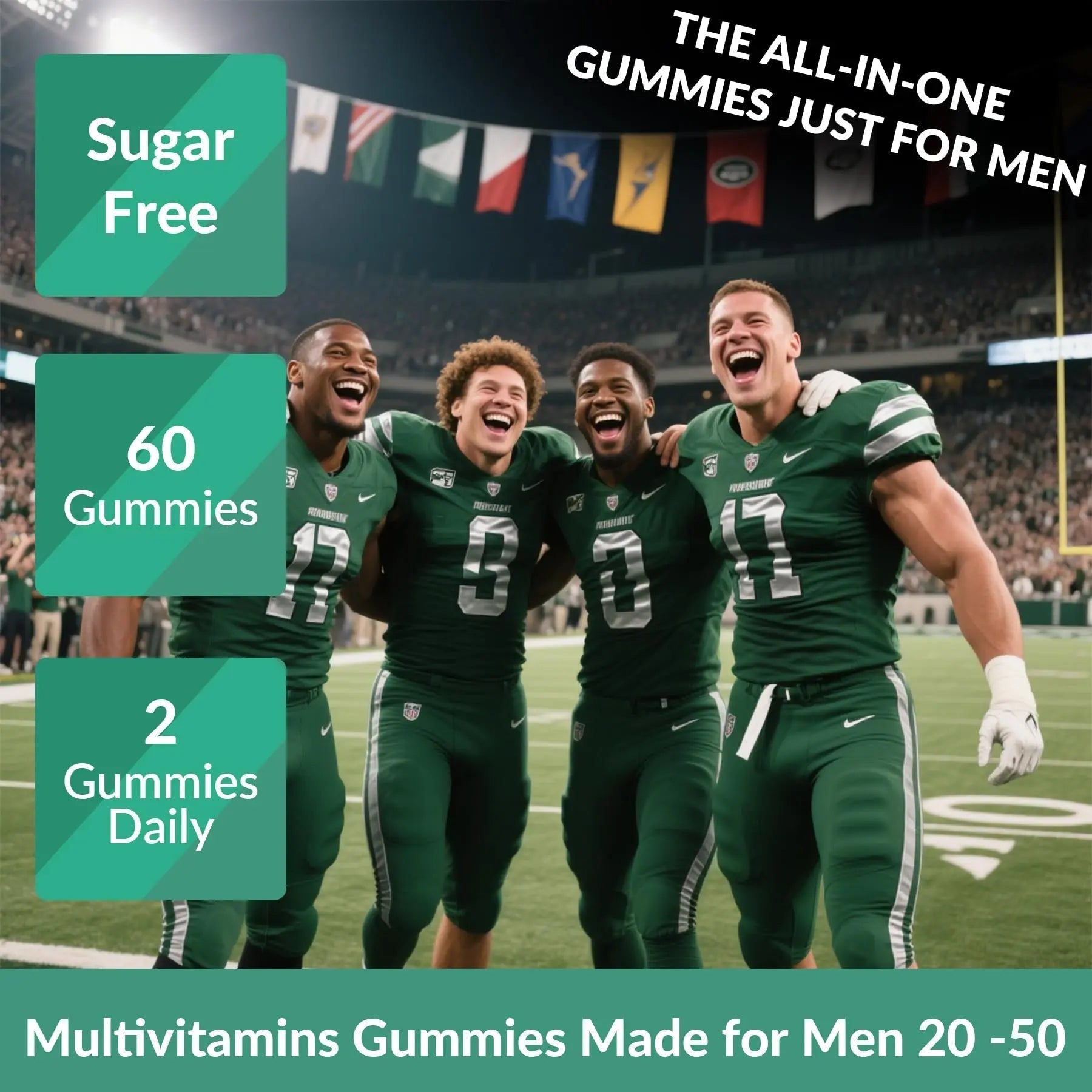 2 Pack Mens Multivitamins Gummies- Methylated Multivitamin for Men with Coq 10, Vegan Omega 3, Vitamins A C E D3 K2 B6 B12 B1 B2 - dailyvitalstore