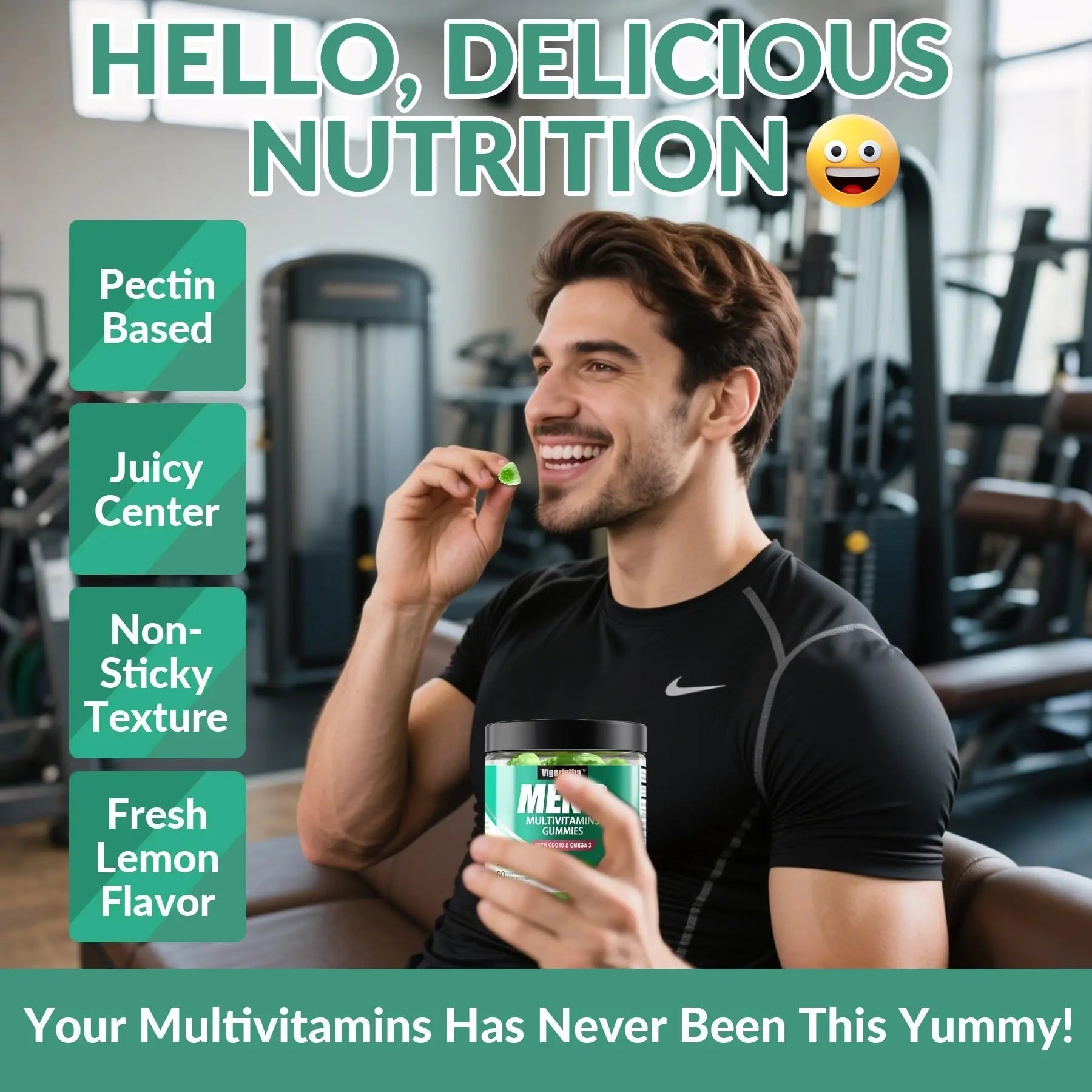 2 Pack Mens Multivitamins Gummies- Methylated Multivitamin for Men with Coq 10, Vegan Omega 3, Vitamins A C E D3 K2 B6 B12 B1 B2 - dailyvitalstore