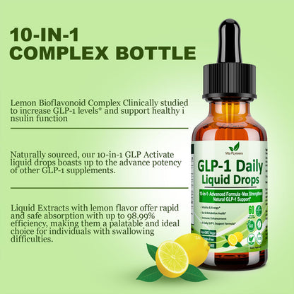 2 Pack Metabolic Support Liquid Drops, 10-in-1 Formula with Berberine, Ceylon Cinnamon, Prebiotic Fiber & Green Tea Extract | Digestive & Gut Health for Women & Men | Vegan, Non-GMO - dailyvitalstore