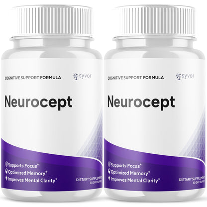 (2 Pack) Neurocept Capsules, Official Neurocept Brain Supplement Pills with All Natural Ingredients, Advanced Formula Support Pills with Max Strength Premium Vitamins for Women & Men (120 Capsules) - dailyvitalstore