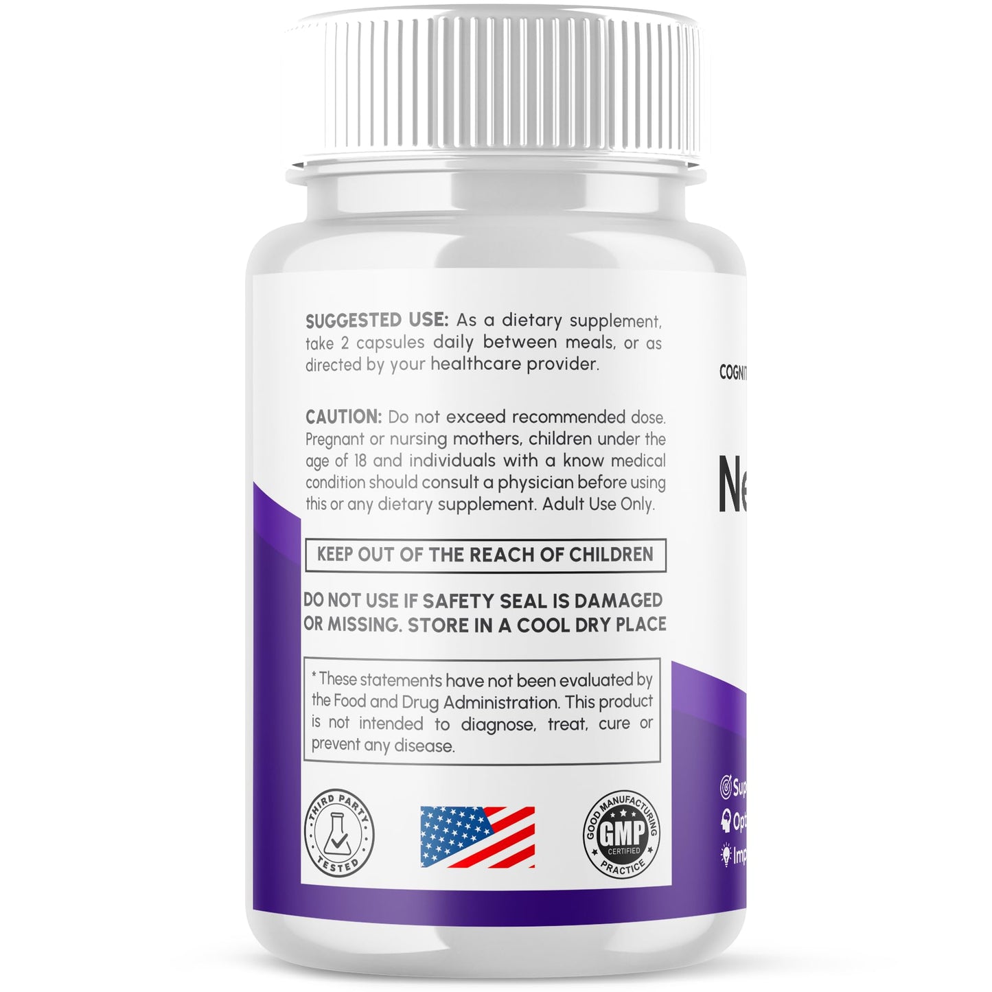 (2 Pack) Neurocept Capsules, Official Neurocept Brain Supplement Pills with All Natural Ingredients, Advanced Formula Support Pills with Max Strength Premium Vitamins for Women & Men (120 Capsules) - dailyvitalstore