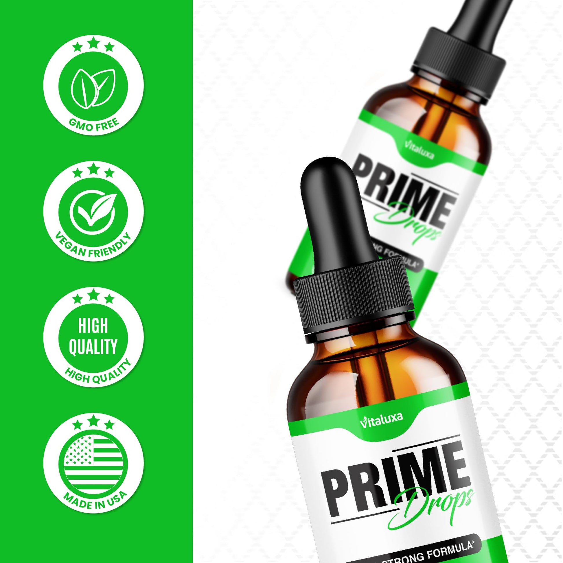 (2 Pack) Prime Drops for Men, Extra Strength Prime Drops Liquid Supplement Performance Blend All Natural Support, PrimeDrops Advanced Formula Vitamins for Health Wellness Reviews (4oz) - dailyvitalstore