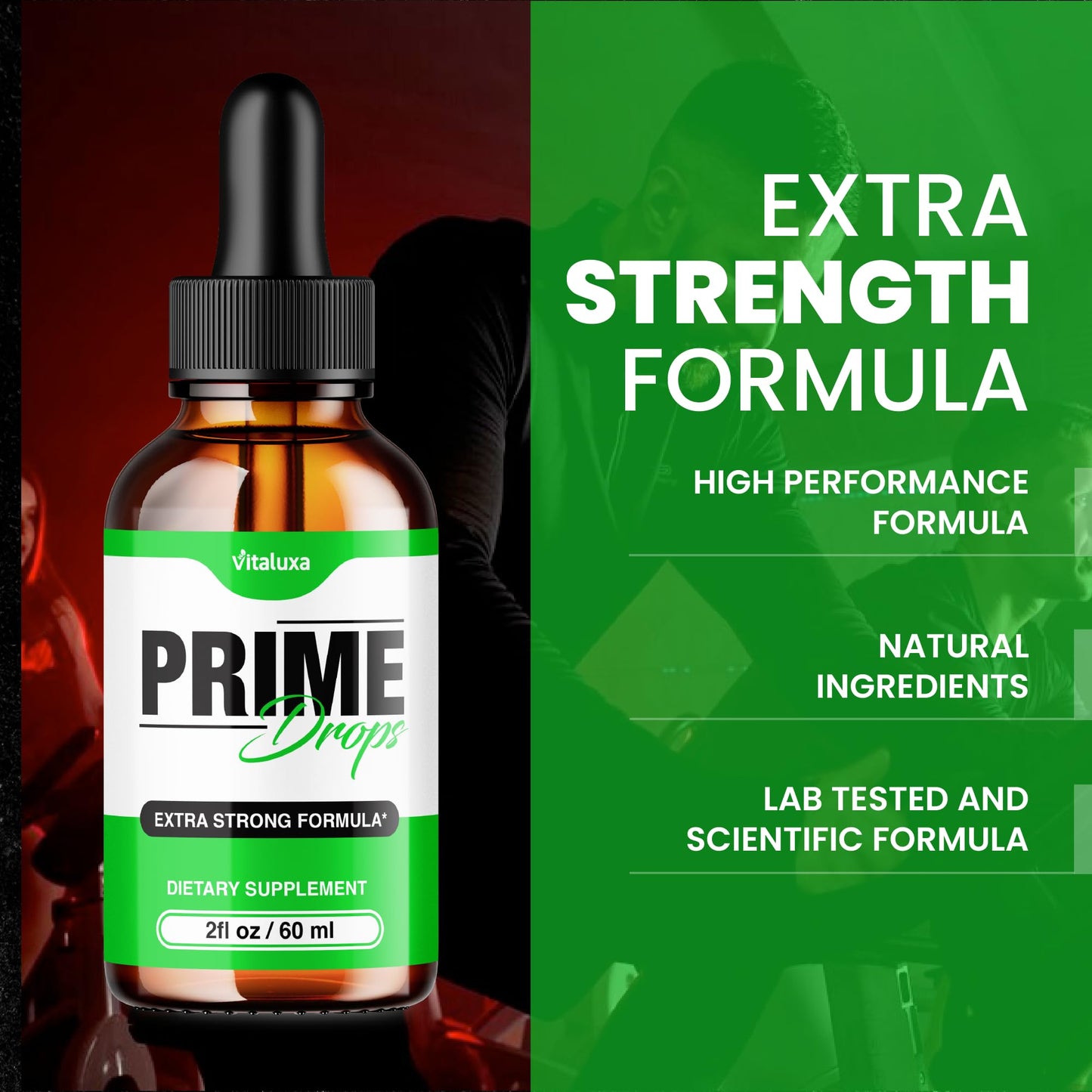 (2 Pack) Prime Drops for Men, Extra Strength Prime Drops Liquid Supplement Performance Blend All Natural Support, PrimeDrops Advanced Formula Vitamins for Health Wellness Reviews (4oz) - dailyvitalstore