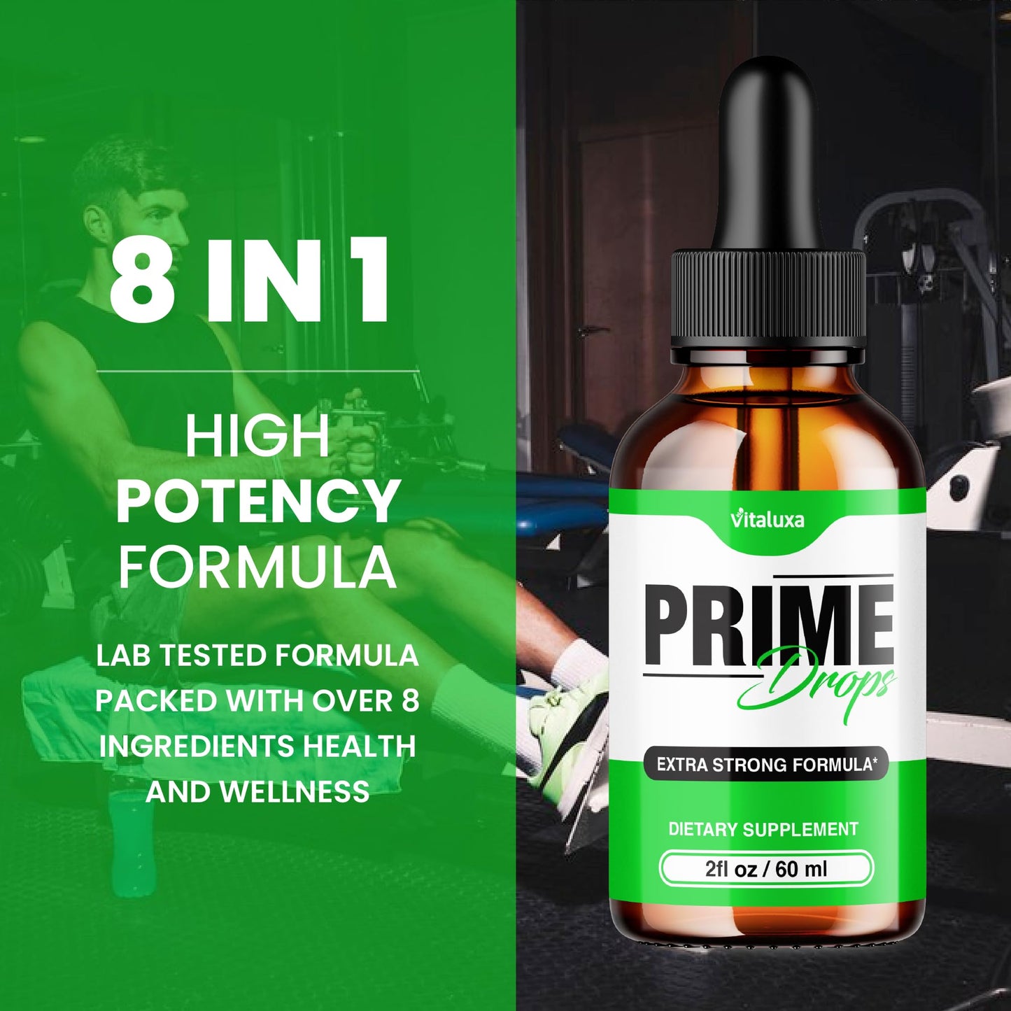 (2 Pack) Prime Drops for Men, Extra Strength Prime Drops Liquid Supplement Performance Blend All Natural Support, PrimeDrops Advanced Formula Vitamins for Health Wellness Reviews (4oz) - dailyvitalstore