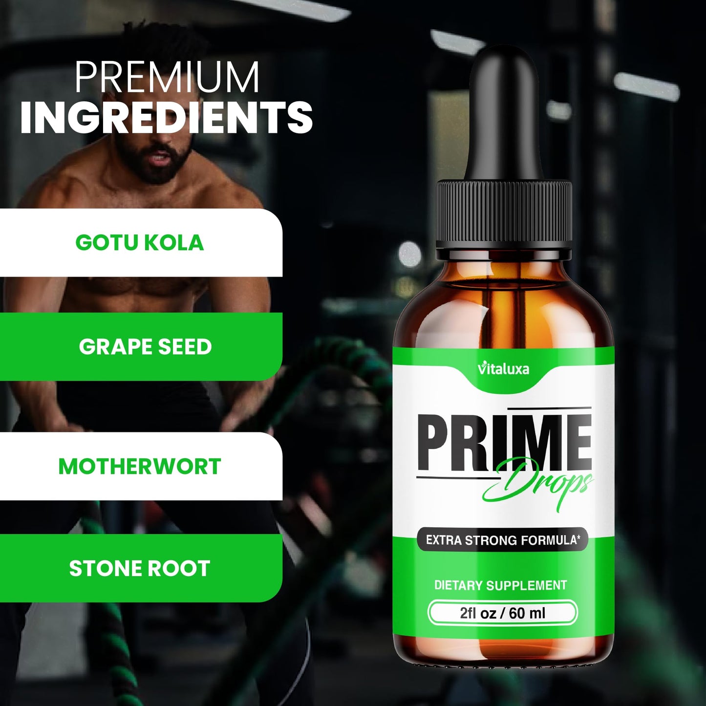(2 Pack) Prime Drops for Men, Extra Strength Prime Drops Liquid Supplement Performance Blend All Natural Support, PrimeDrops Advanced Formula Vitamins for Health Wellness Reviews (4oz) - dailyvitalstore