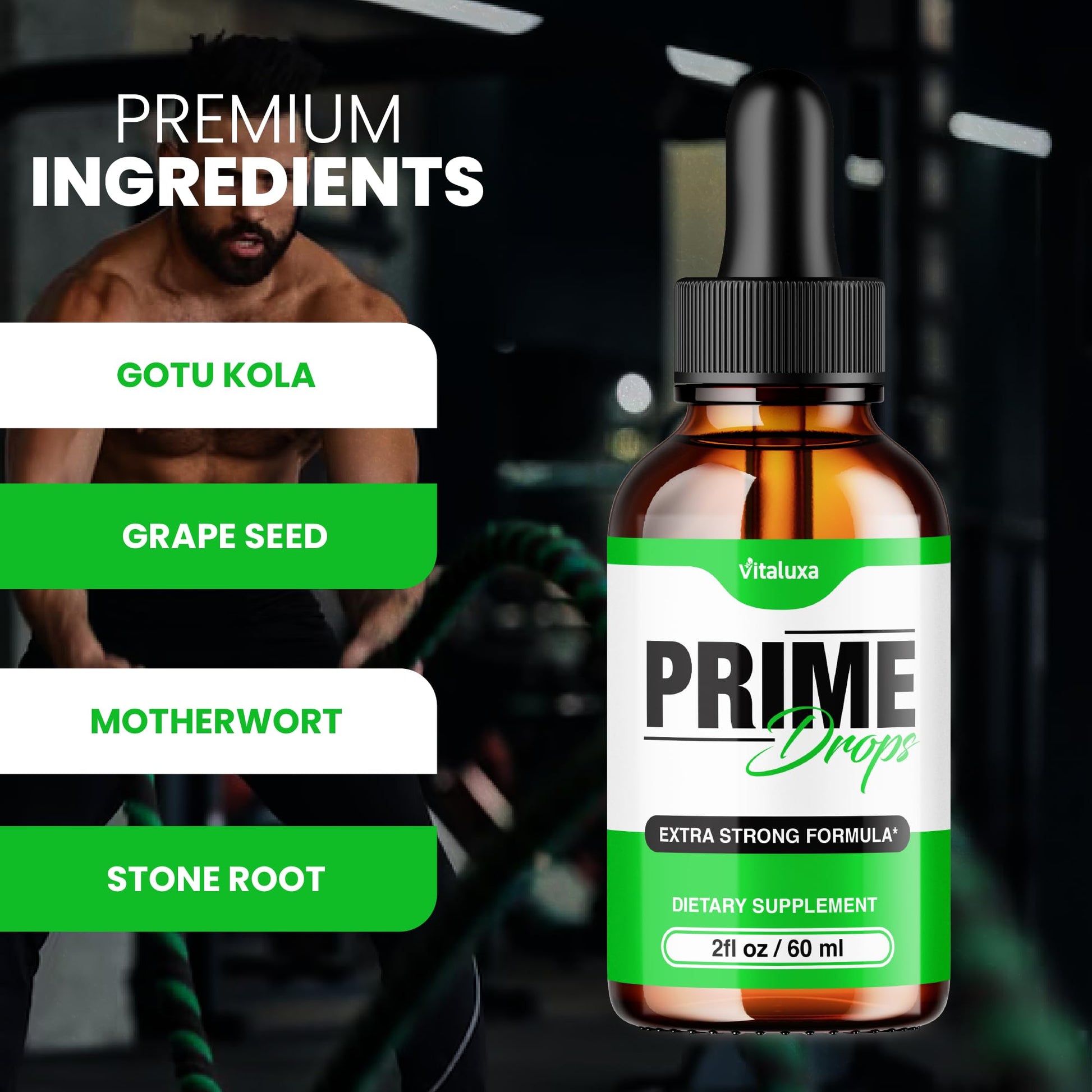 (2 Pack) Prime Drops for Men, Extra Strength Prime Drops Liquid Supplement Performance Blend All Natural Support, PrimeDrops Advanced Formula Vitamins for Health Wellness Reviews (4oz) - dailyvitalstore