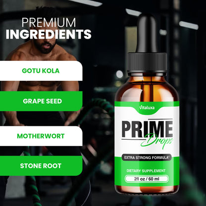 (2 Pack) Prime Drops for Men, Extra Strength Prime Drops Liquid Supplement Performance Blend All Natural Support, PrimeDrops Advanced Formula Vitamins for Health Wellness Reviews (4oz) - dailyvitalstore