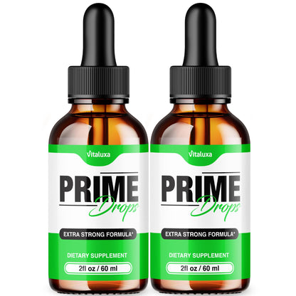 (2 Pack) Prime Drops for Men, Extra Strength Prime Drops Liquid Supplement Performance Blend All Natural Support, PrimeDrops Advanced Formula Vitamins for Health Wellness Reviews (4oz) - dailyvitalstore