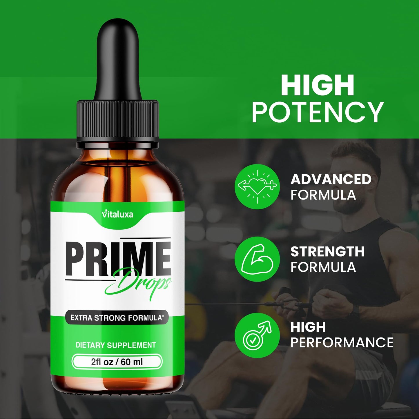 (2 Pack) Prime Drops for Men, Extra Strength Prime Drops Liquid Supplement Performance Blend All Natural Support, PrimeDrops Advanced Formula Vitamins for Health Wellness Reviews (4oz) - dailyvitalstore