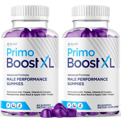 (2 Pack) Primo Boost XL Gummies, Official Primo Boost XL Gummys with All Natural Ingredients, Advanced PrimoBoost Health & Wellness Formula with Max Strength Active Lifestyle Vitamins (120 Gummies) - dailyvitalstore