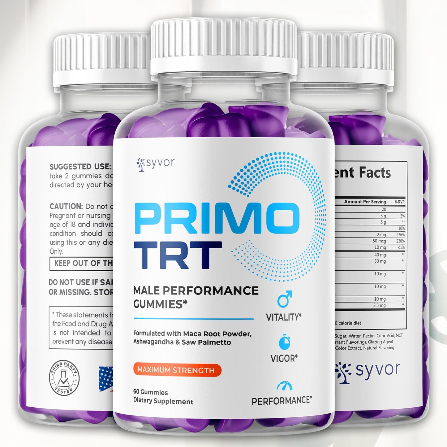 (2 Pack) Primo TRT Gummies for Men, Official Primo TRT Male Performance Gummys with Maximum Strength Ingredients, Advanced PrimoTRT Male Health Support Supplement with Premium Vitamins (120 Gummies) - dailyvitalstore