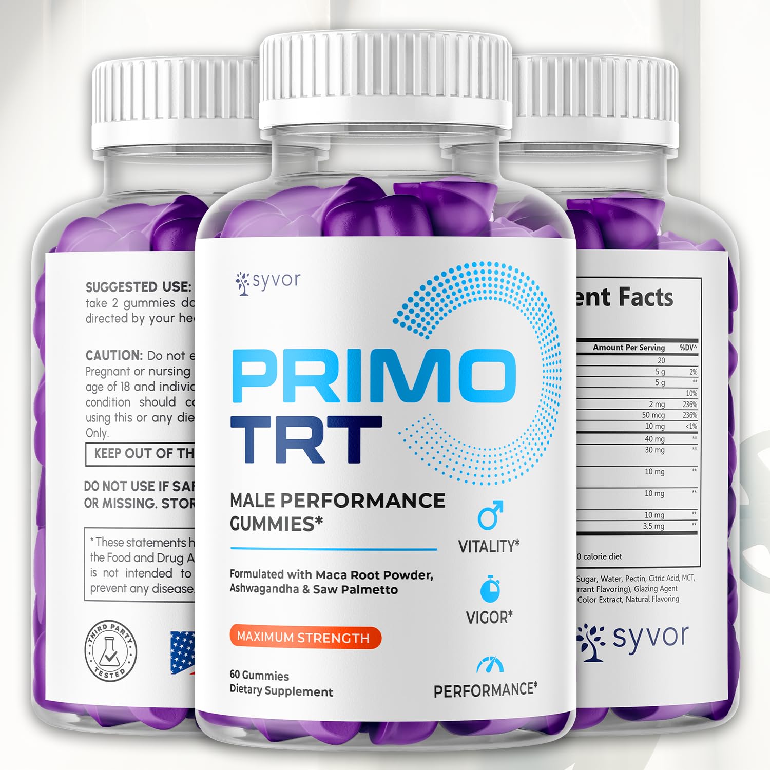 (2 Pack) Primo TRT Gummies for Men, Official Primo TRT Male Performance Gummys with Maximum Strength Ingredients, Advanced PrimoTRT Male Health Support Supplement with Premium Vitamins (120 Gummies) - dailyvitalstore
